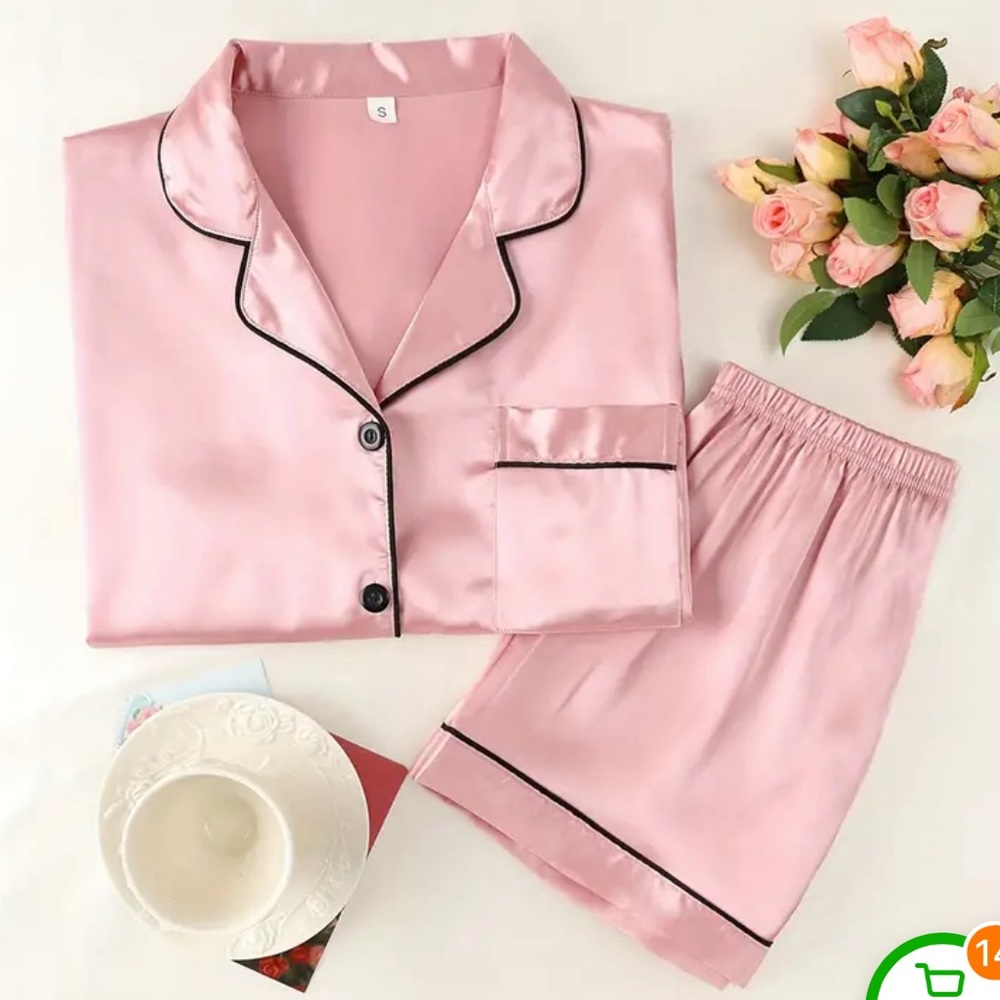 Like New 2 Pairs of Pink Satin PJ’s.